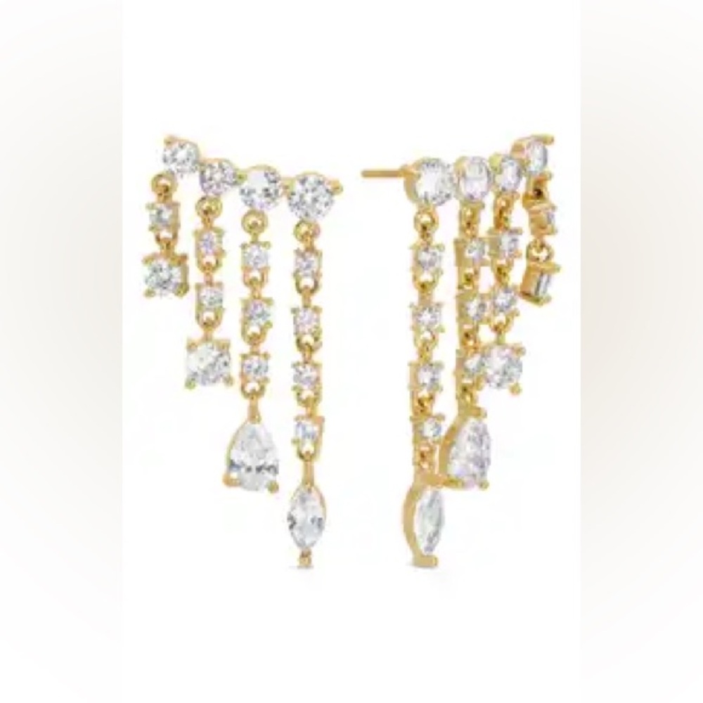Eye candy cubic zirconia mixed earrings
